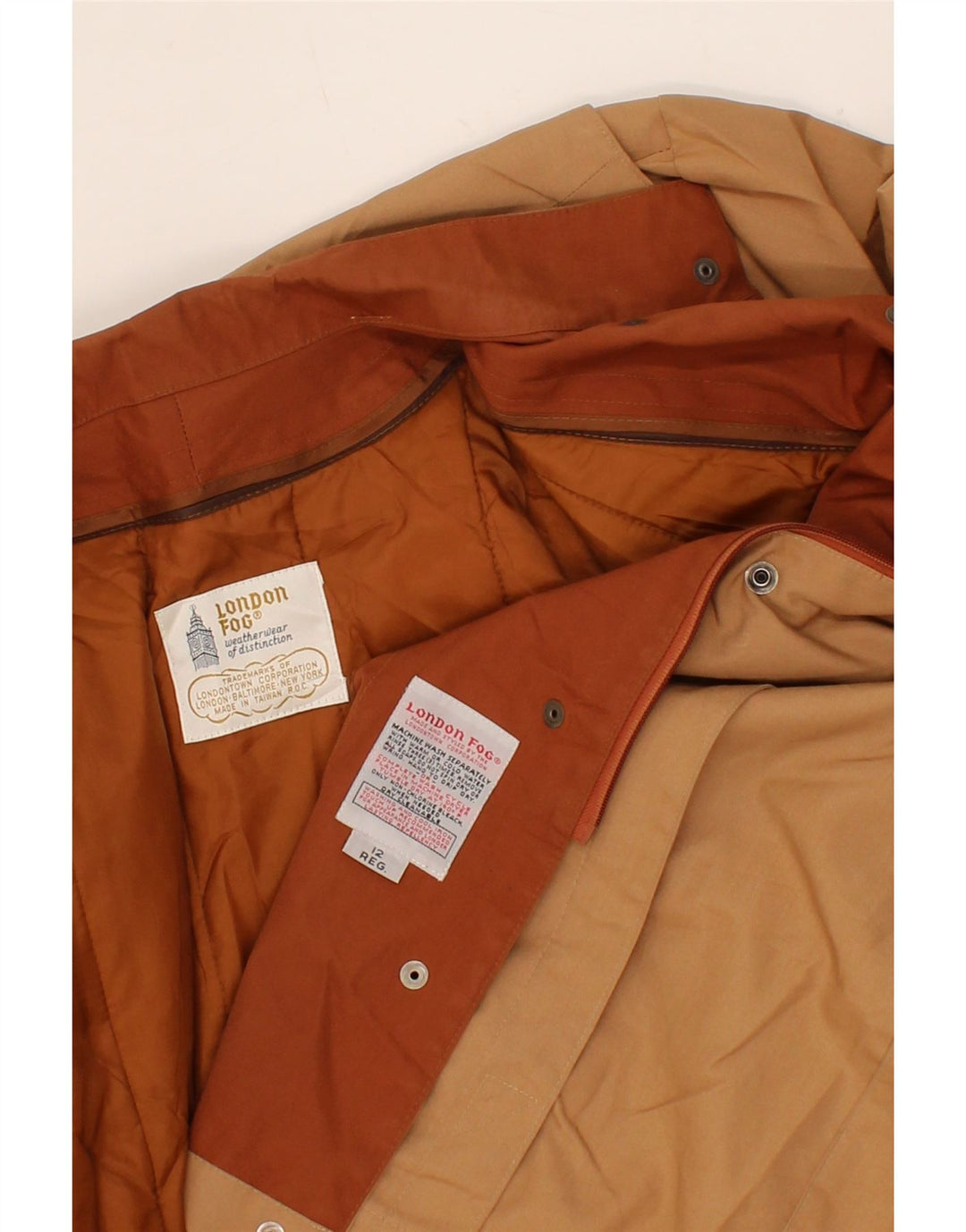 LONDON FOG Womens Overcoat UK 12 Medium Brown Vintage London Fog and Second-Hand London Fog from Messina Hembry 