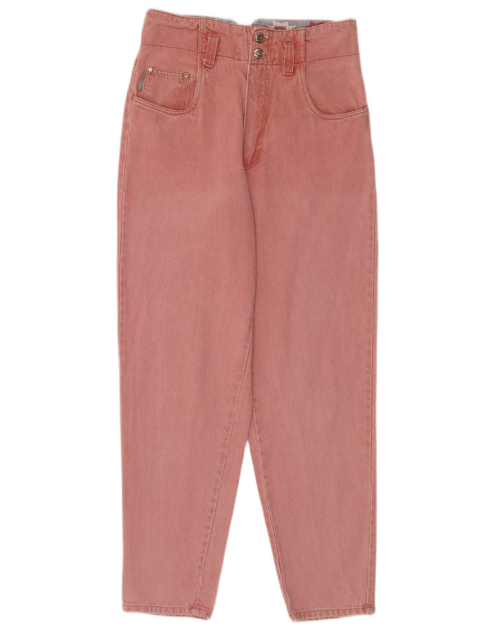 JONNY-Q Kvinder Højtaljede Jeans UK 12 Medium W30 L32 Pink Bomuld