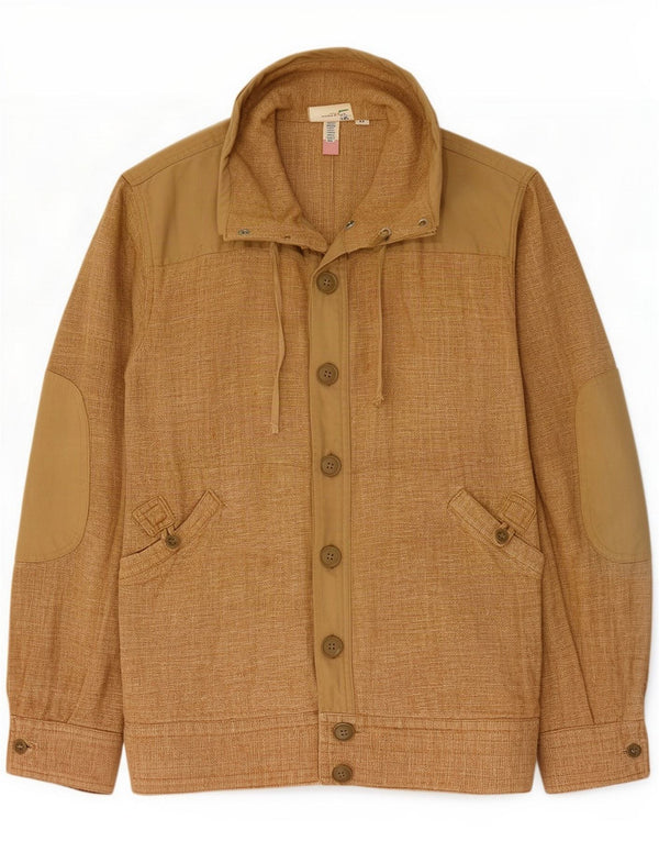 Tuareg Womens Bomber Jacket UK 38 Medium Brown Colourblock Cotton
