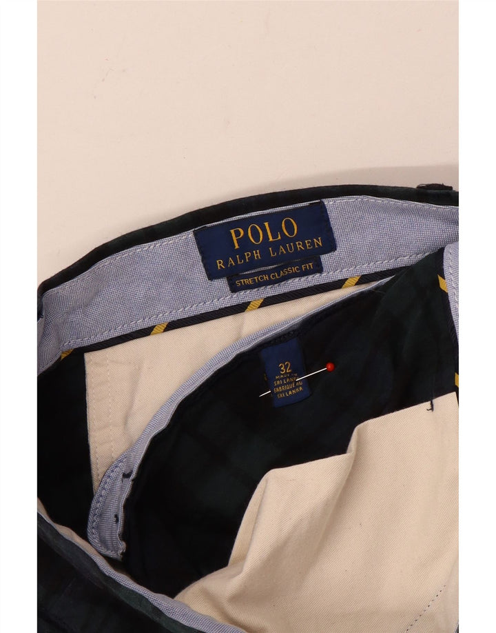 Polo Ralph Lauren Herre Stretch Chino Shorts W32 Medium Navy Blue Check