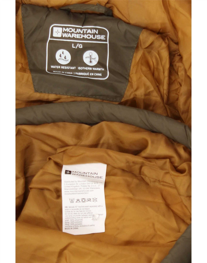 Mountain Warehouse Herre hættepolstret jakke UK 40 Stor Khaki Polyamid