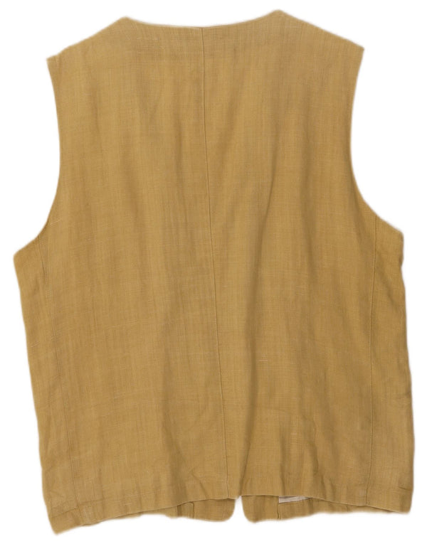 Renard Mens Utility Gilet UK 38 Medium Beige Cotton