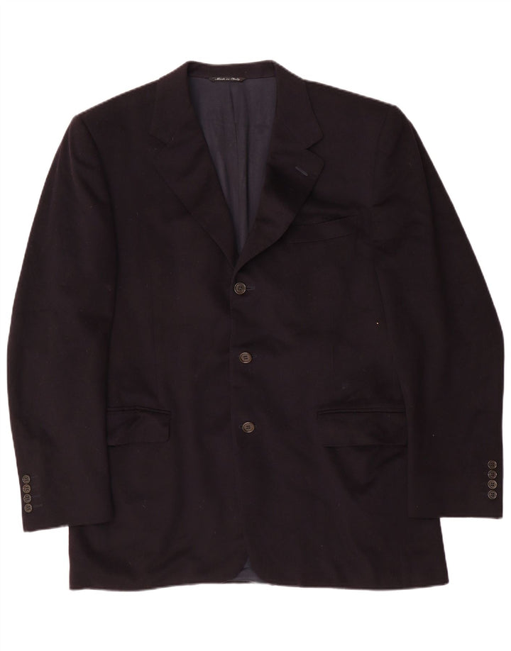 Canali Herre 3-knaps blazerjakke IT 52 XL Marineblå Uld