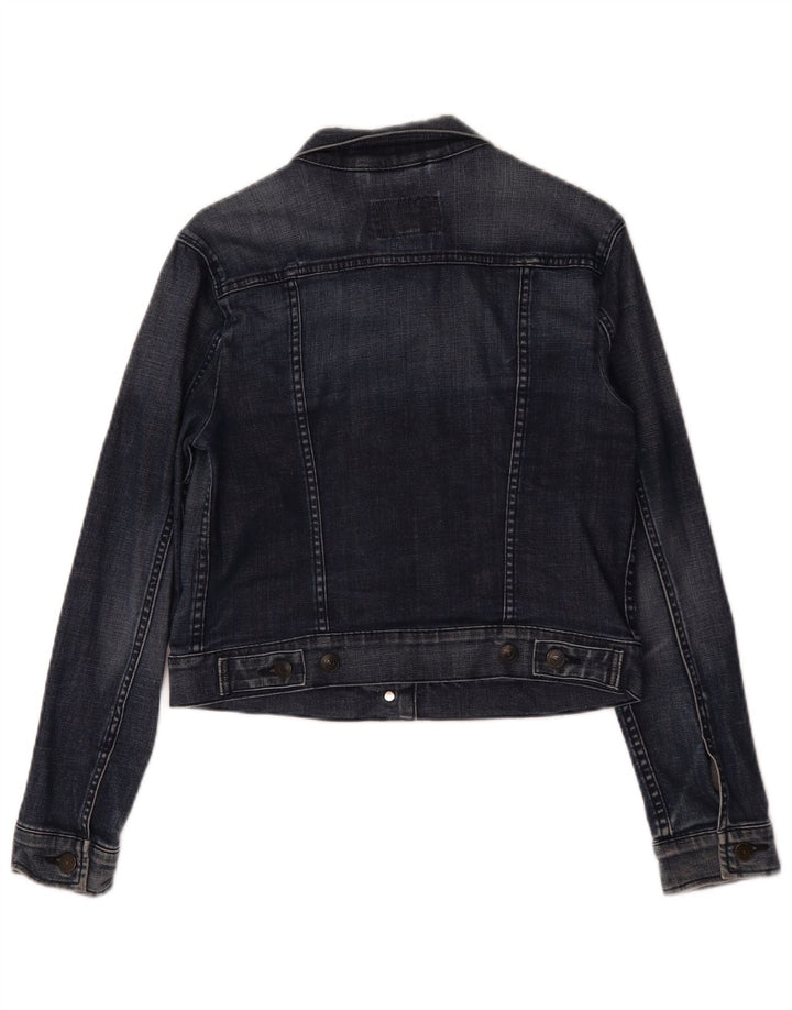 Levi's Womens Crop denimjakke UK 12 Medium Navyblå Bomuld