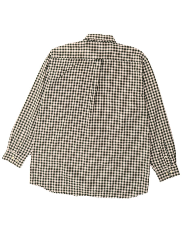 Gant Herre Regular Fit Flanellskjorte XL Grøn Gingham Bomuld