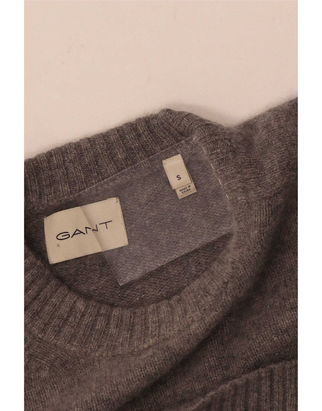 Gant Herre sweater med rund hals, lille grå