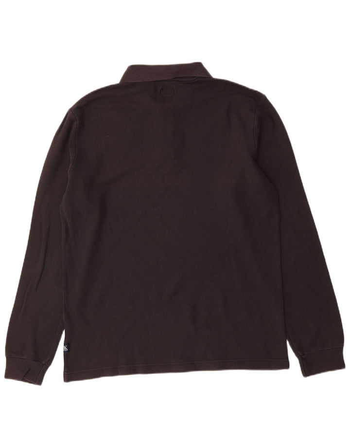 Calvin Klein Jeans Langærmet herre poloshirt Medium Sort bomuld