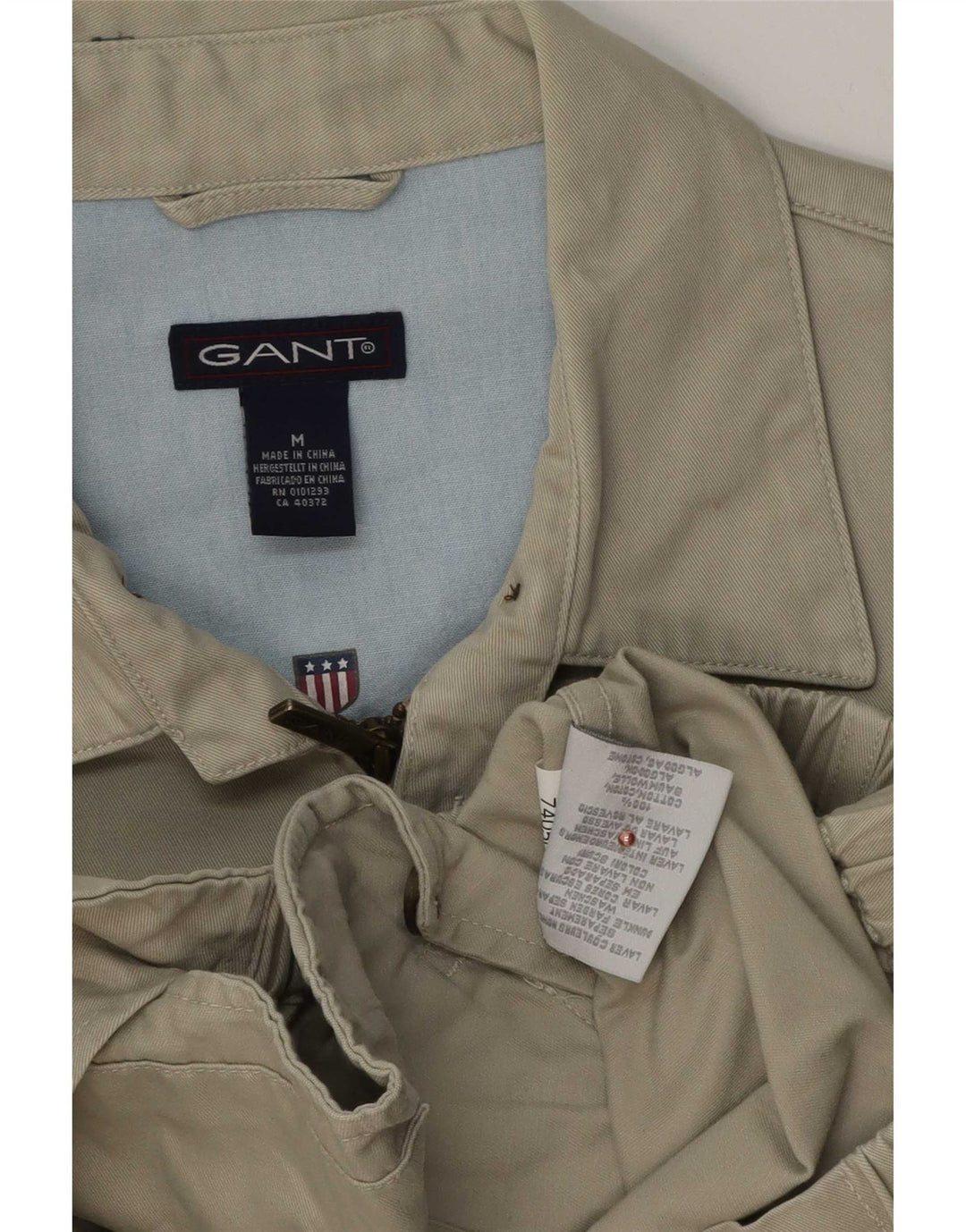 Gant Bomberjakke til mænd UK 38 Medium Beige Cotton