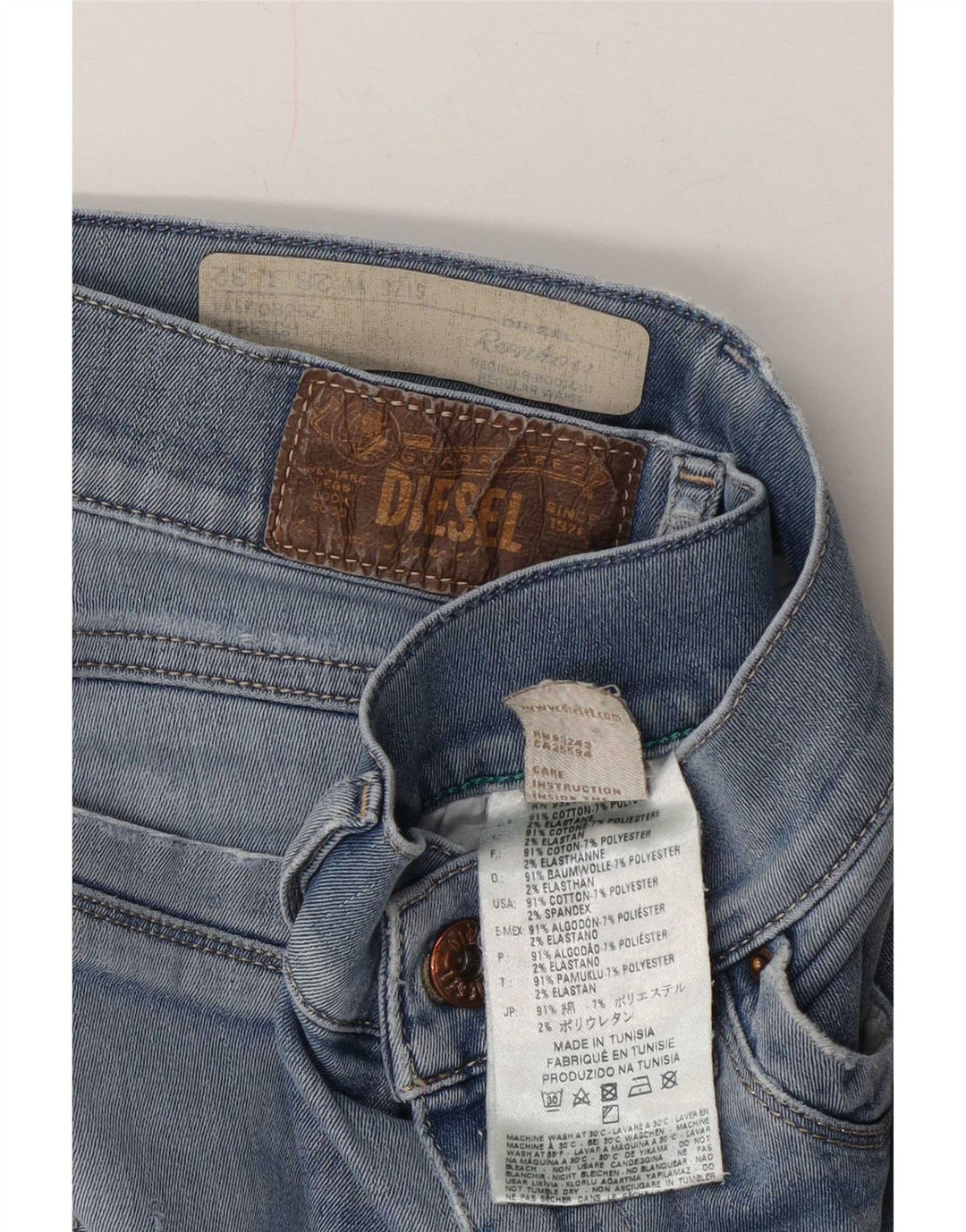 Diesel Dame Ronhoir Regular Bootcut Jeans W28 L32 Blå Bomuld