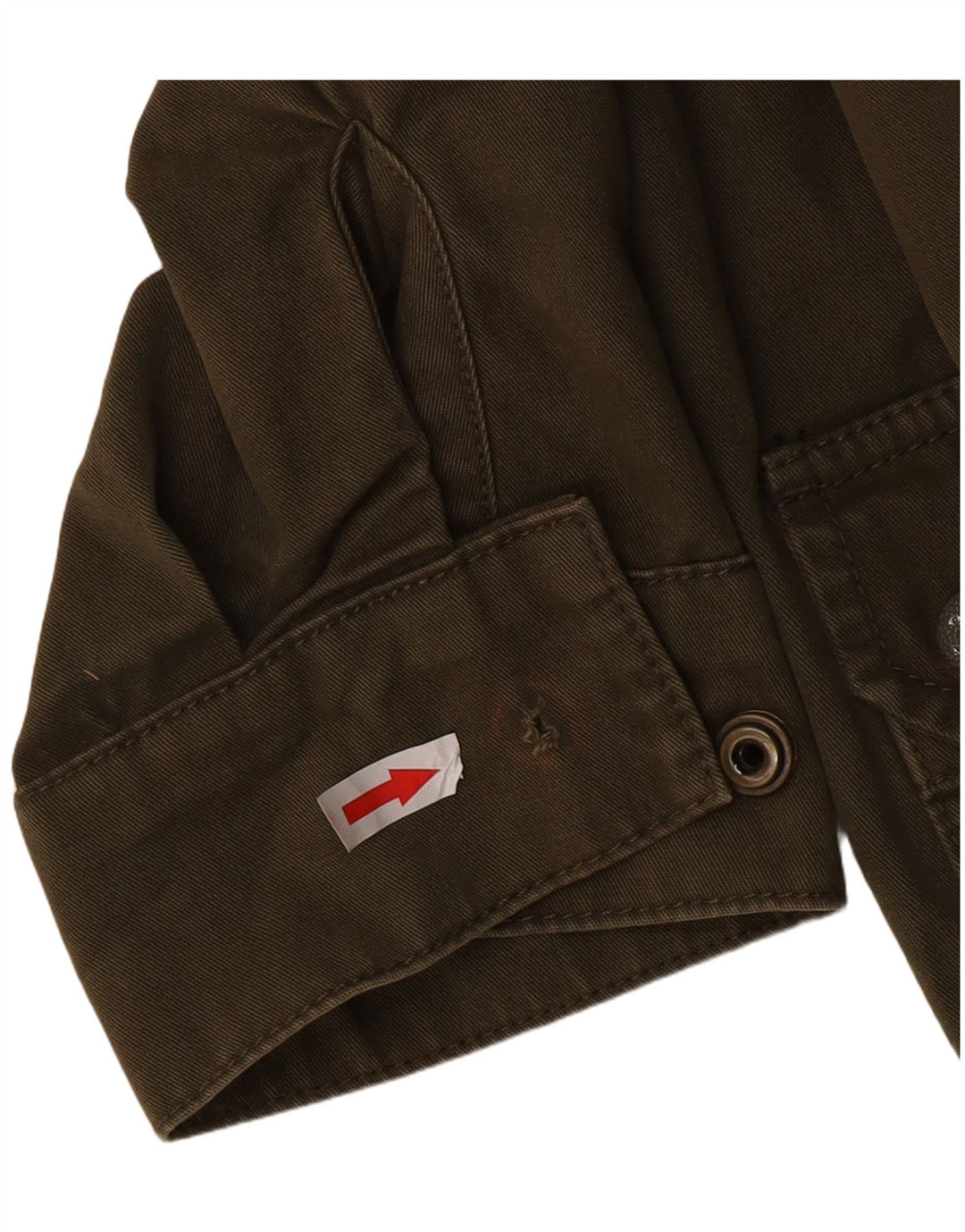 TOPSHOP Dame Oversized Military Jacket UK 10 Small Khaki Cotton