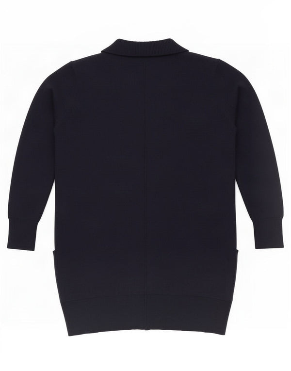 Marks & Spencer Dame Longline Open Cardigan Sweater UK 6 XS Navy Blue