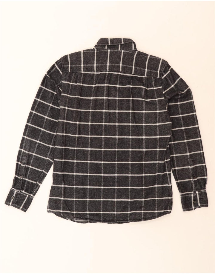 REISS Flanelskjorte til kvinder UK 14 Medium Grey Ternet Bomuld