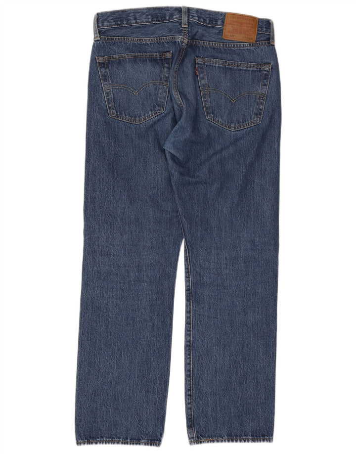 Levi's Herre 501 Straight Jeans W33 L30 Blå Bomuld