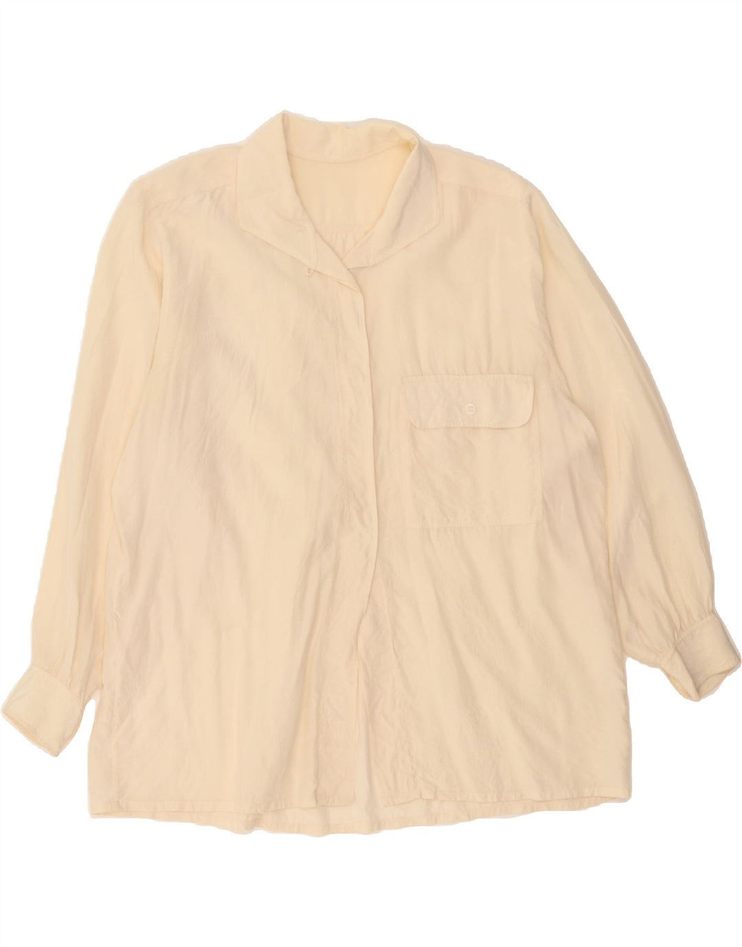 VINTAGE Womens Shirt UK 18 XL Off White Vintage Vintage and Second-Hand Vintage from Messina Hembry 