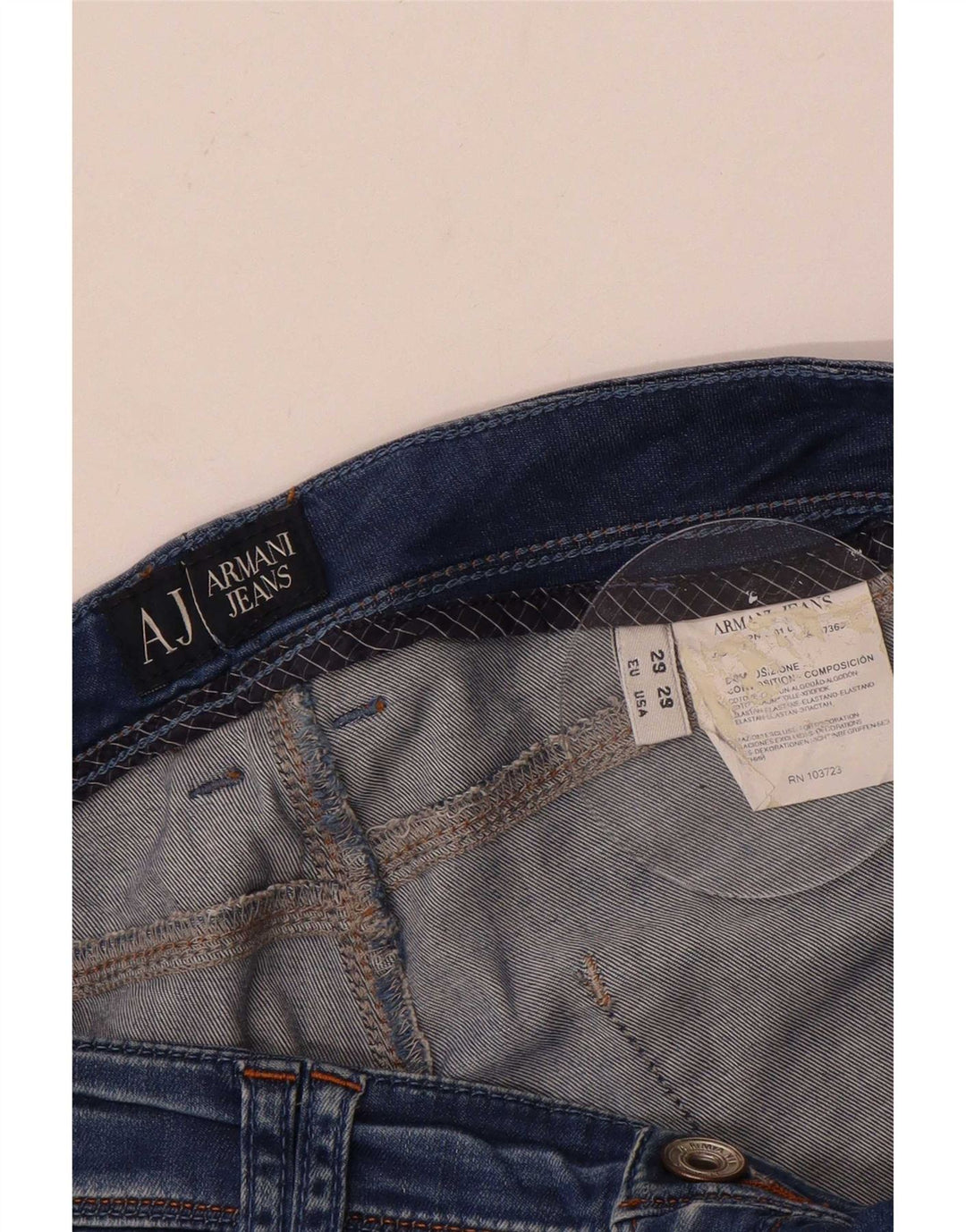 Armani Dame Slim Jeans W29 L29 Blå