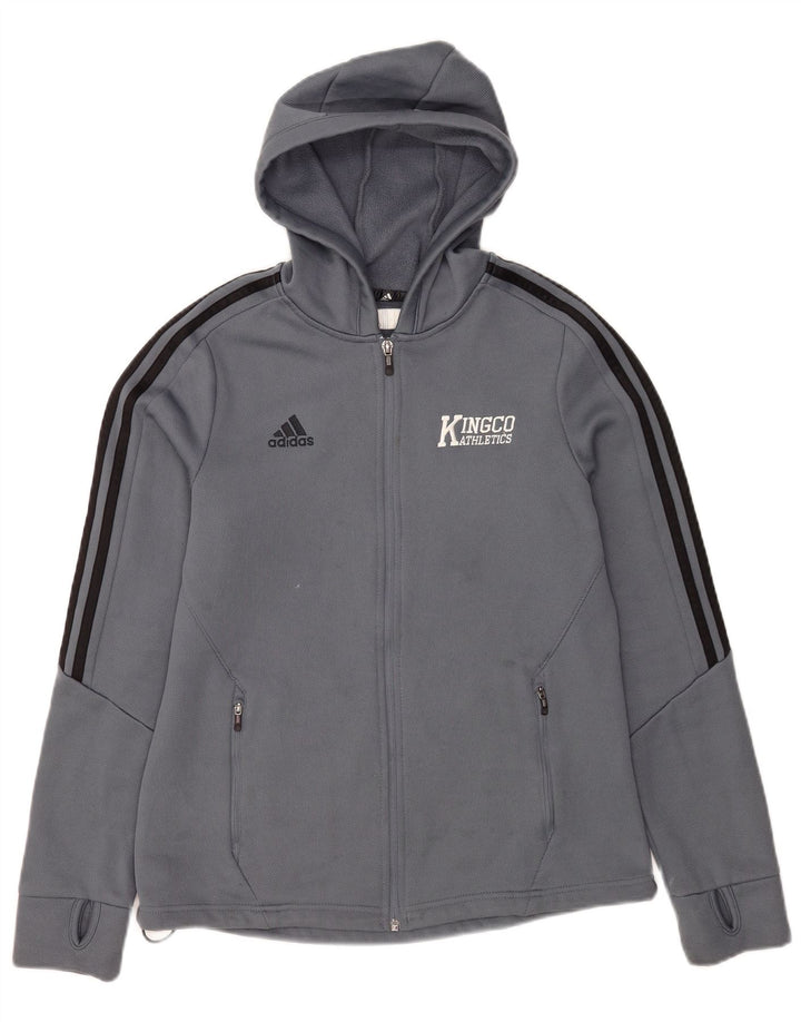 Adidas Herre Climawarm Hættetrøje med lynlås mellemblå polyester