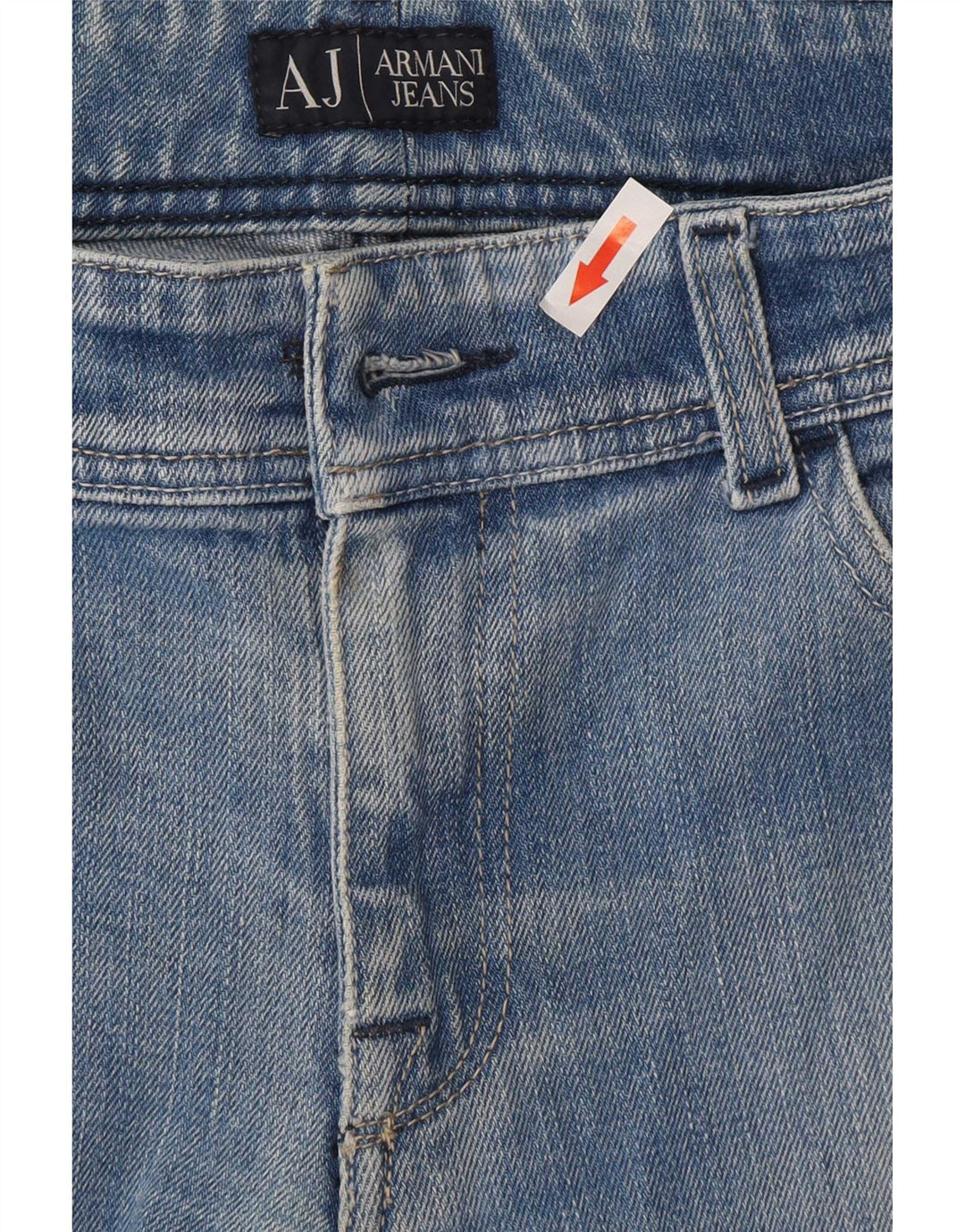 Armani Dame Straight Jeans W27 L32 Blå Bomuld