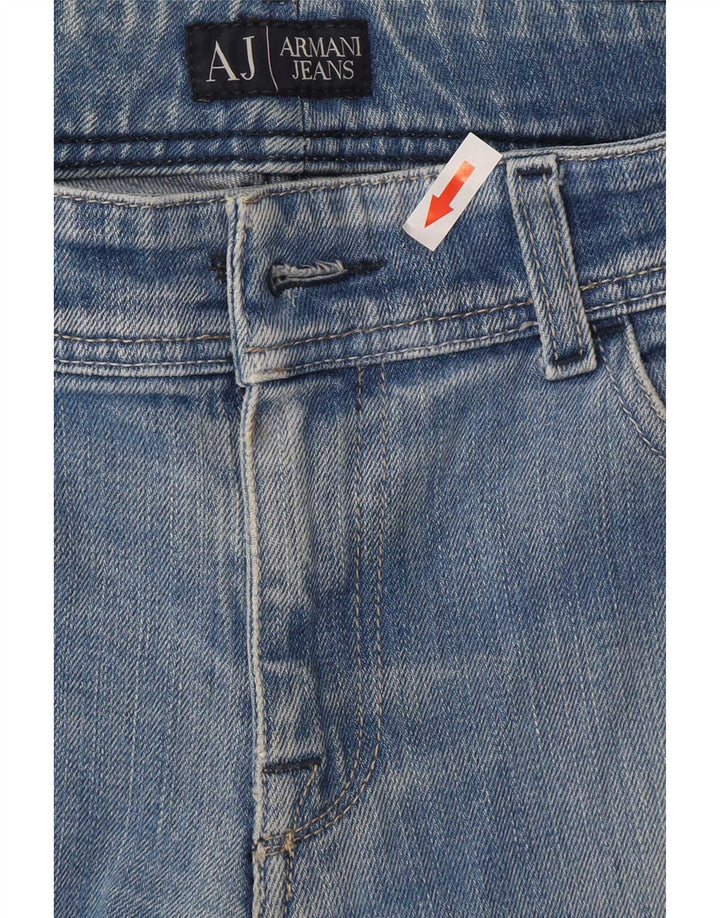 Armani Dame Straight Jeans W27 L32 Blå Bomuld