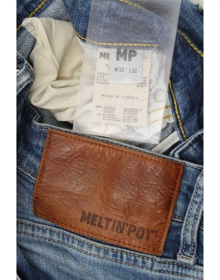 Meltin' Pot Herre Slim Jeans W33 L32 Blå Bomuld