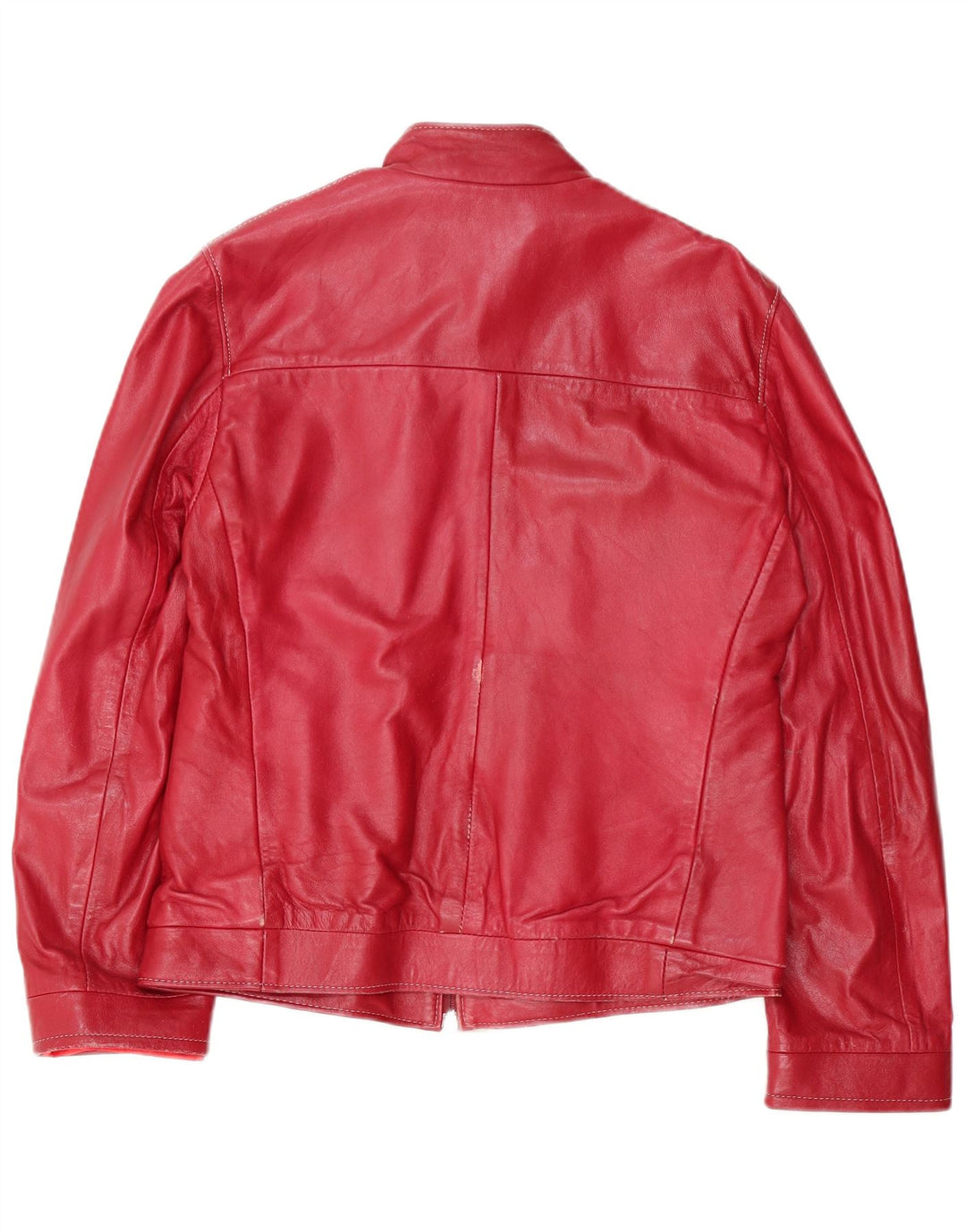 Vintage læder bombeflyjakke til kvinder IT 46 Large Red