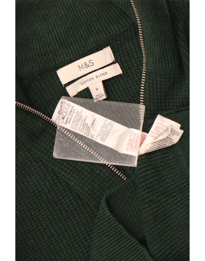 Marks & Spencer Herre sweater med lynlåshals mellemgrøn polyester