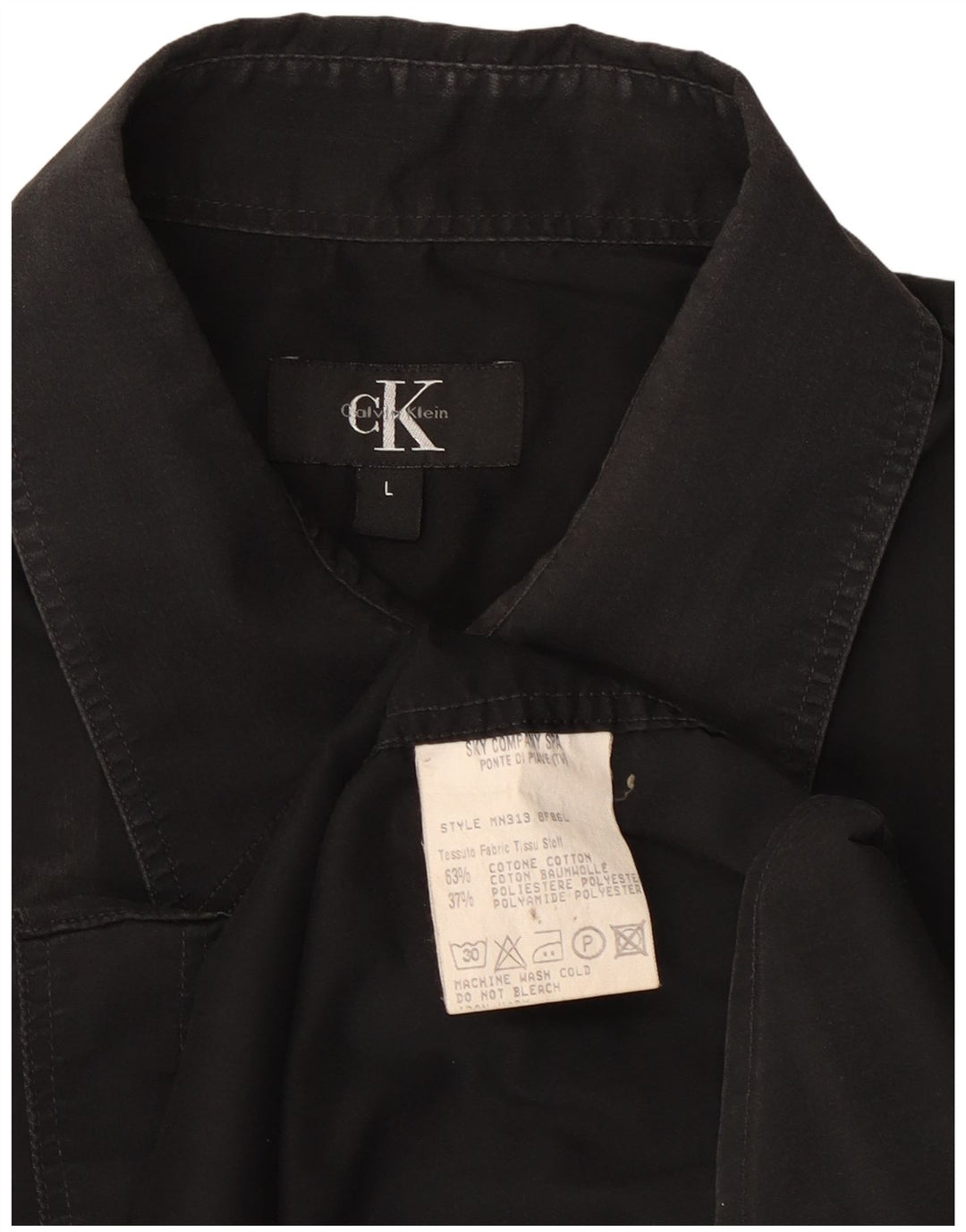 CALVIN KLEIN Herreskjorte Stor sort bomuld