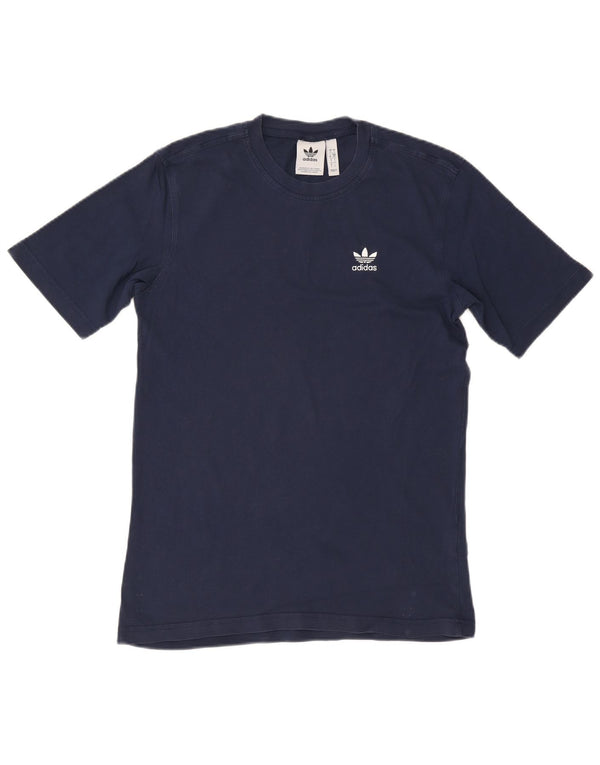 Adidas Mens T-Shirt Top Small Navy Blue Cotton