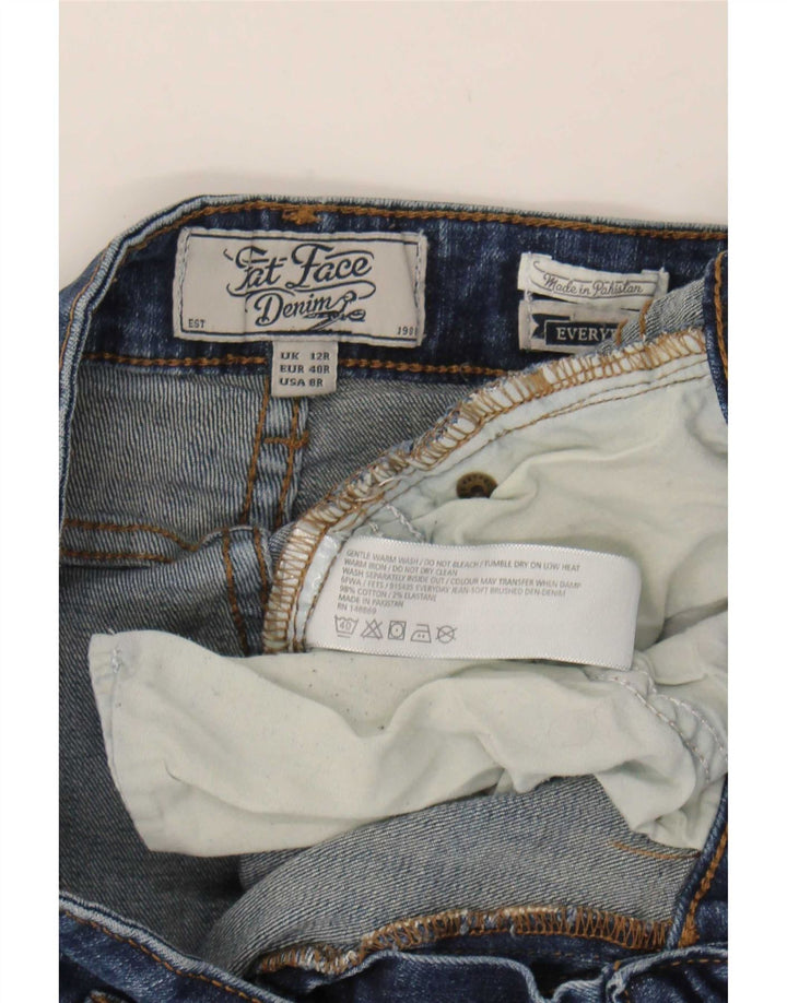 Fat Face Dame Slim Jeans UK 12 Medium W32 L28 Navy Blue Bomuld