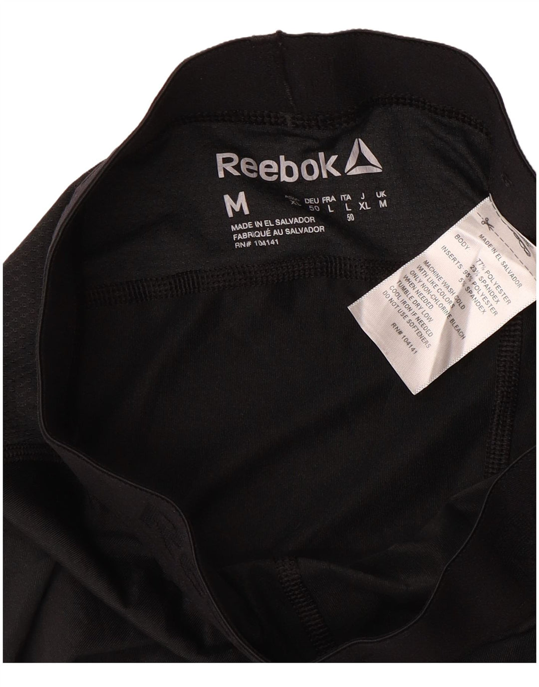 REEBOK Herre Grafiske Capri Leggings Medium Sort Polyester