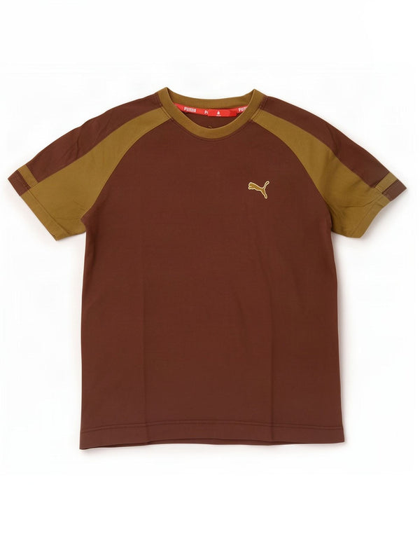 Puma Herre T-Shirt Top Medium Brun Colourblock