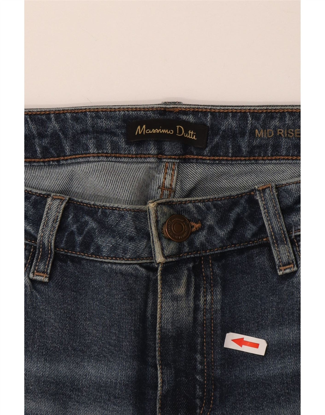 Massimo Dutti Dame Cigaret Straight Jeans EU 42 Large W32 L27 Blå