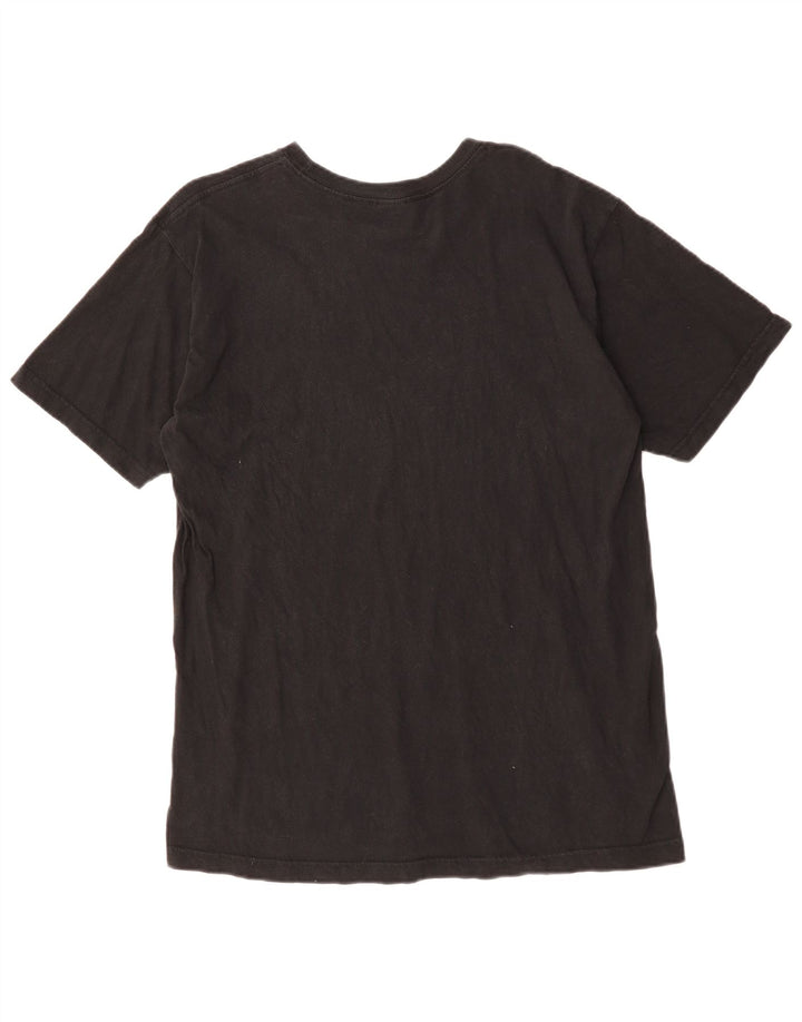 Volcom Dame Grafisk T-Shirt Top UK 16 Stor Sort Bomuld