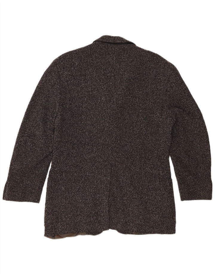 TRUSSARDI Herre Milano Longline Blazer Jacket IT 48 Medium Grey Flecked