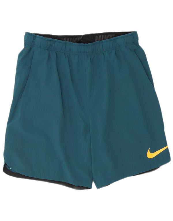 Nike herre Dri Fit sportsshorts XL blå polyester