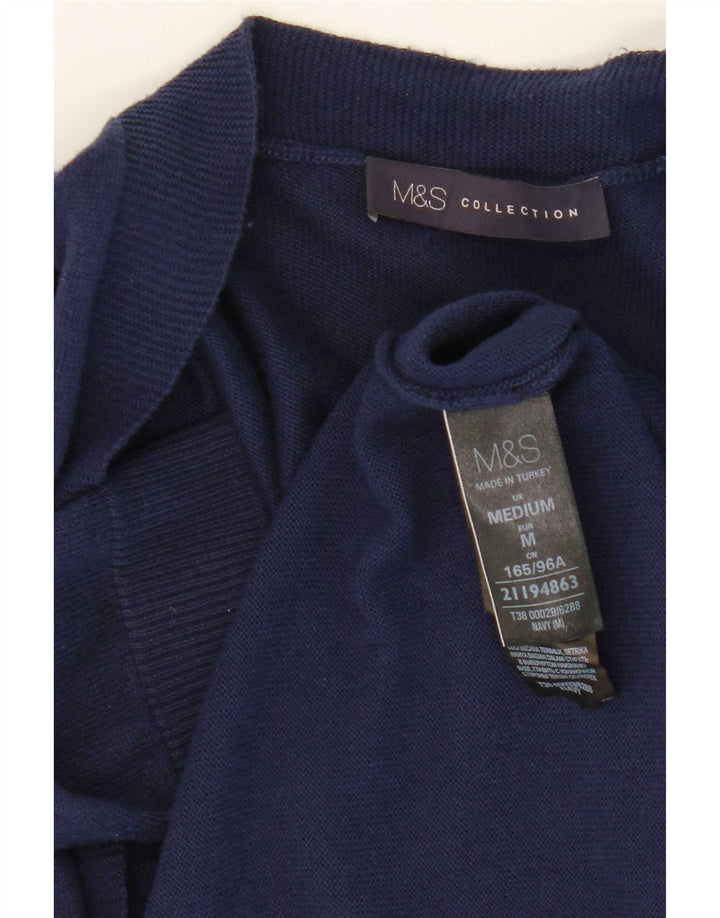 Marks & Spencer Dame Longline Cardigan Sweater UK 12 Medium Navy Blue