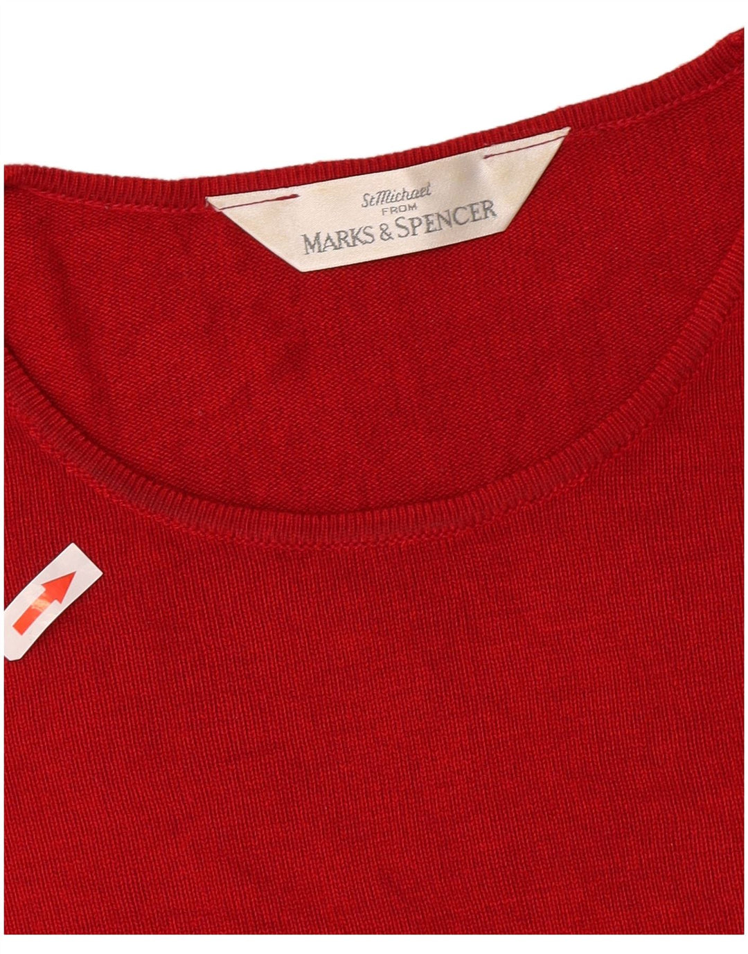 Marks & Spencer T-shirt top til kvinder DK 14 Stor rød viskose