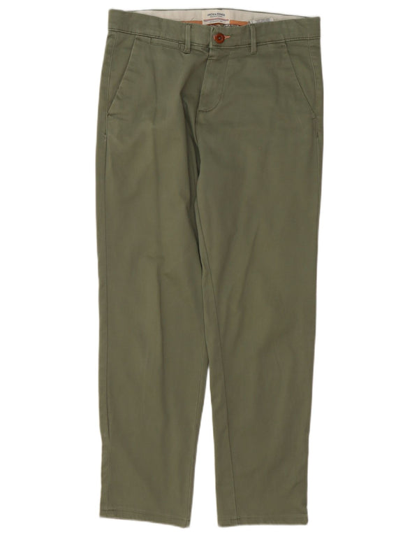 Jack & Jones Straight Chino-bukser til mænd W30 L30 Grøn bomuld