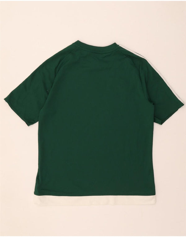 Adidas Boys Climalite T-Shirt Top 13-14 år Grøn Colourblock Polyester