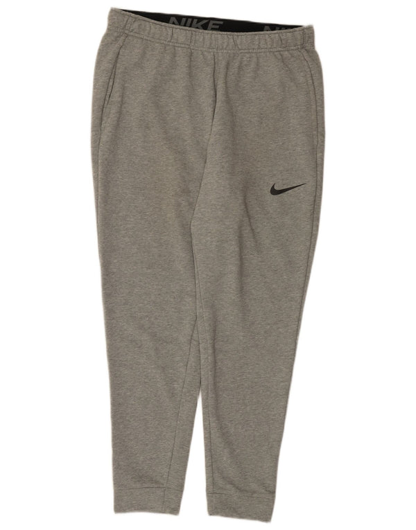 Nike Herre Dri Fit træningsdragt Bukser Joggers Large Grå Flecked Bomuld