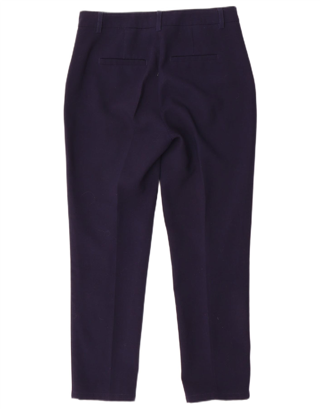 BENETTON Dame Slim Suit Bukser UK 10 Small W30 L26 Navy Blue Polyester