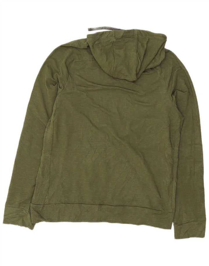 Nike Herre Dri Fit Hoodie Jumper Medium Khaki Rayon