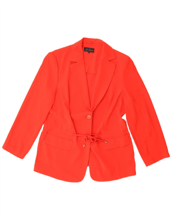 Luisa Spagnoli Dame 1 Knap Blazer Jakke IT 48 XL Rød Polyester