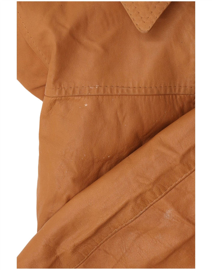 Vintage dame læderjakke IT 50 XL Beige