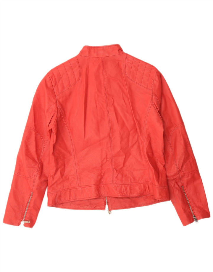 Linea Emme Dame Læderjakke UK 16 Large Red
