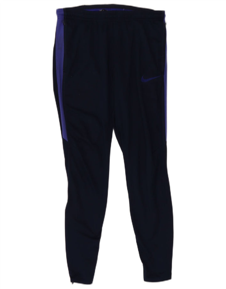 Nike Herre Dri Fit træningsdragt Bukser Medium Navy Blue Colourblock Polyester