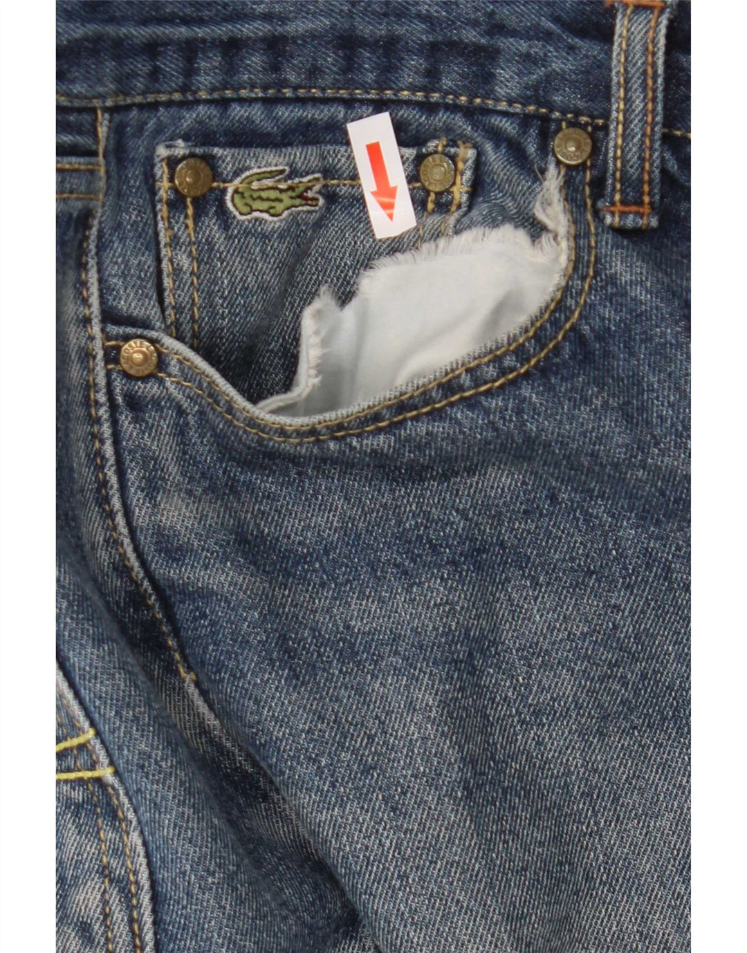 Lacoste Straight Jeans til mænd W36 L30 blå bomuld