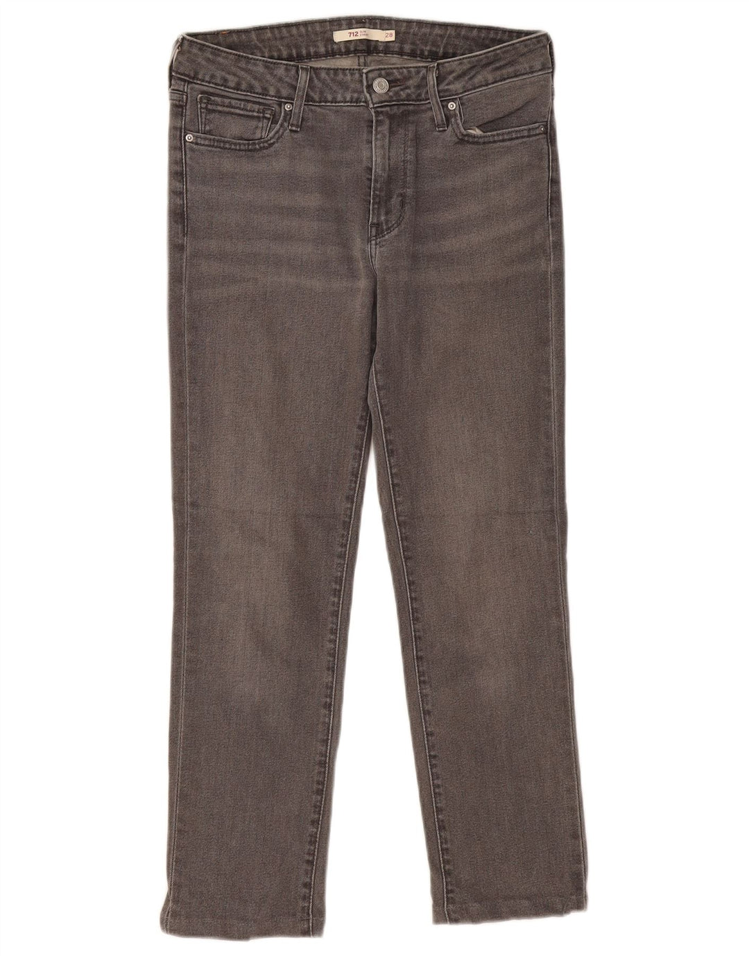 Levi's Dame 712 Slim Jeans W28 L26 Grå