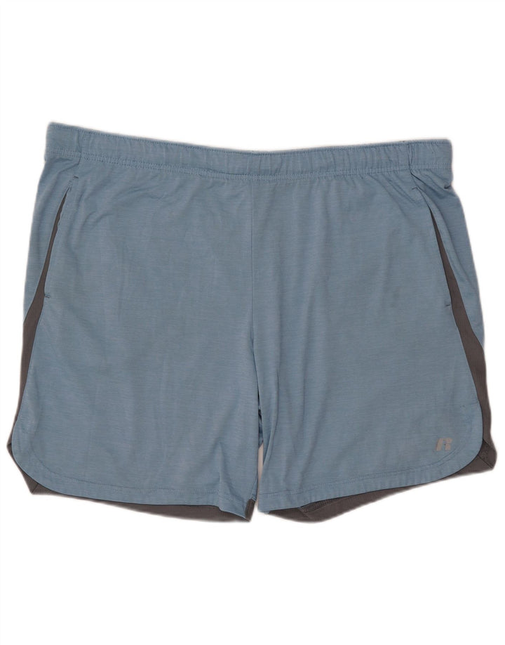 RUSSELL ATHLETIC Herre Dri-Power sportsshorts Stor blå farveblok