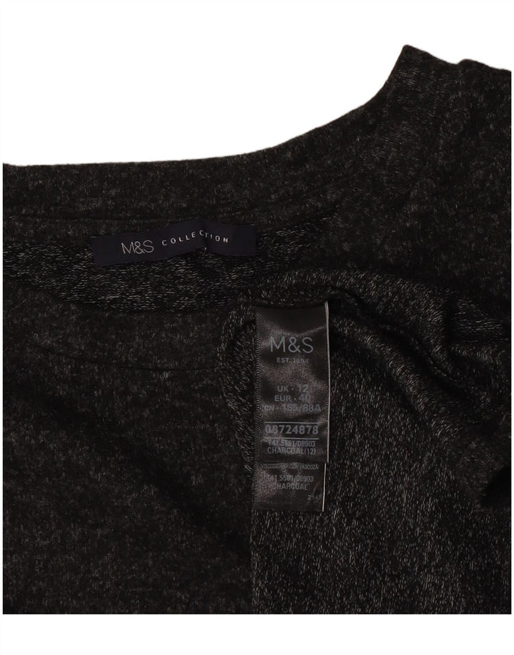 Marks & Spencer Dametop Langærmet UK 12 Medium Grey Polyester