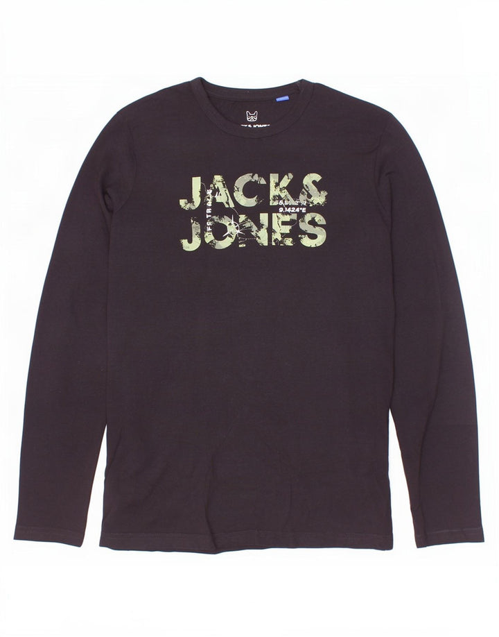 Jack & Jones Boys Grafisk Top Langærmet 13-14 år Sort